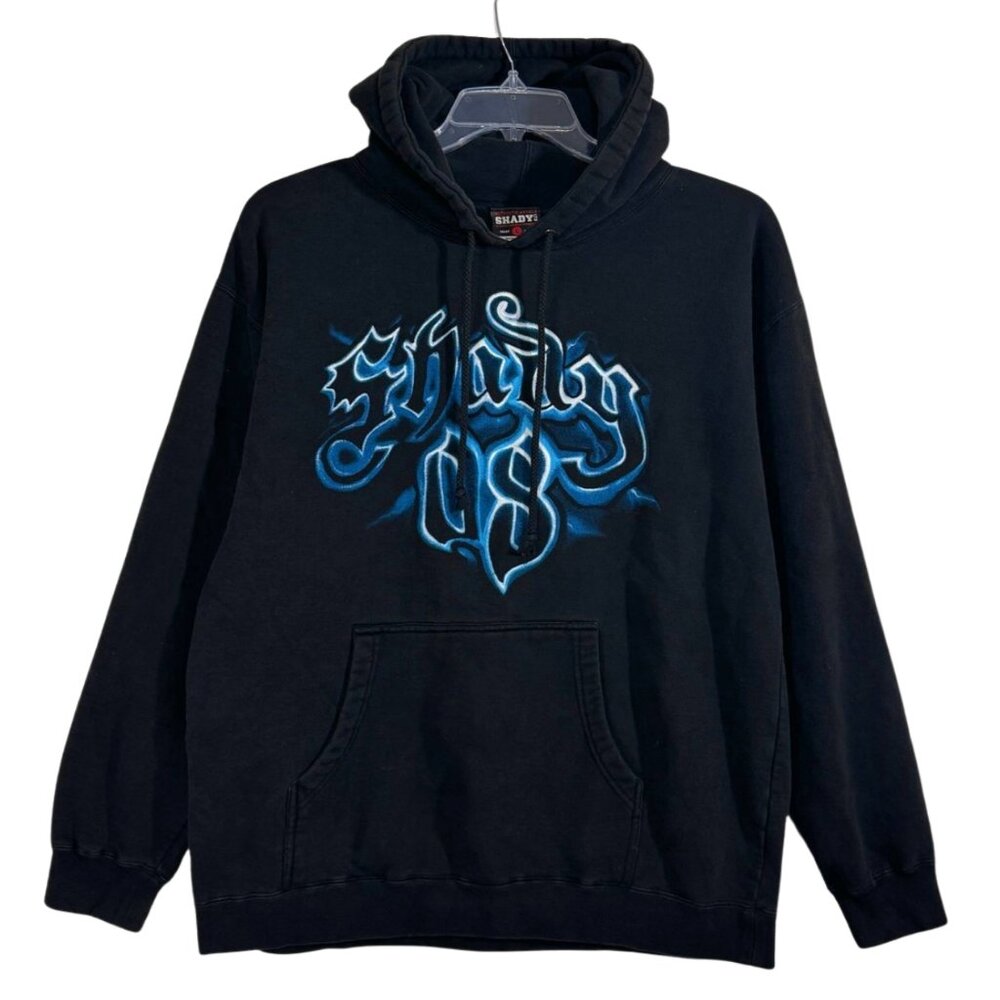 Vintage Y2K Eminem Shady Limited Shady 08 Black Hoodie Sweatshirt Long Sleeve L